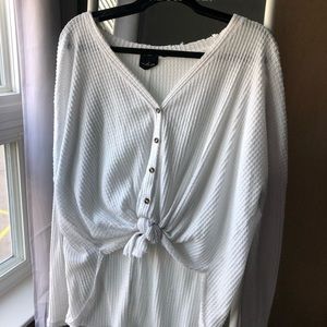 Urban Outfitters Out From Under Jojo Oversized Thermal Button Top